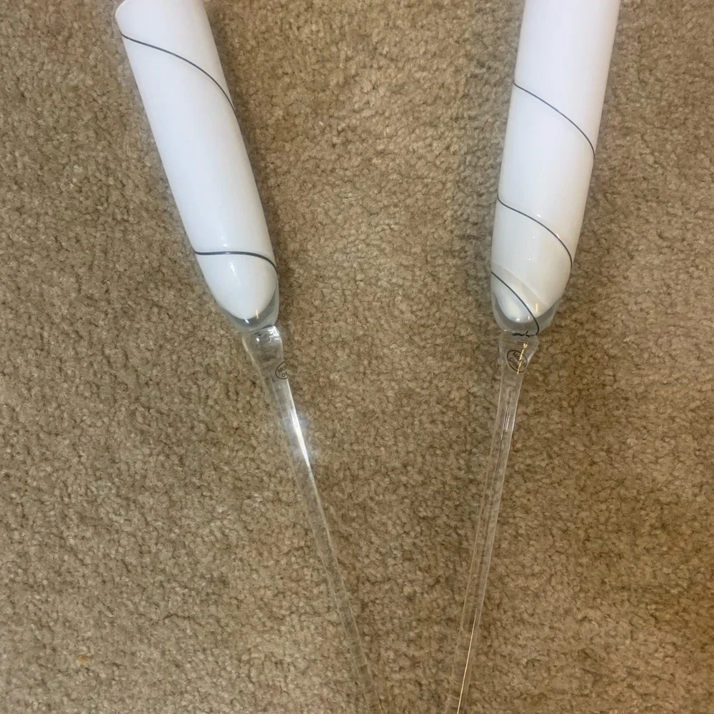 2/Stemmed Fluted Champagne Glasses